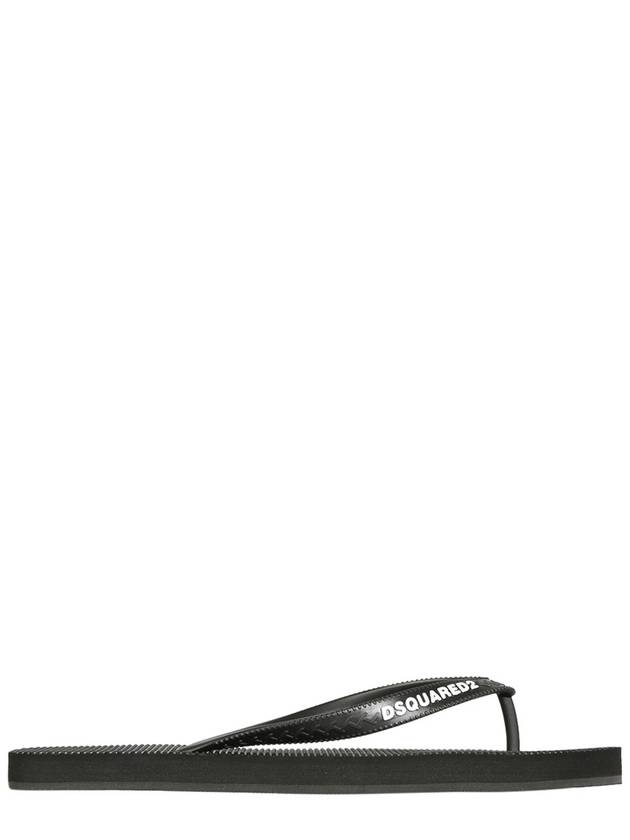 Logo Detail Flip Flop Black - DSQUARED2 - BALAAN 2