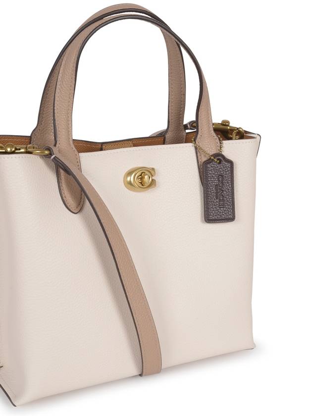 Willow 24 In Color Block Tote Bag Beige - COACH - BALAAN 5