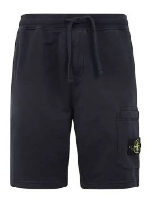 Cotton Fleece Cargo Bermuda Shorts Dark Grey - STONE ISLAND - BALAAN 2