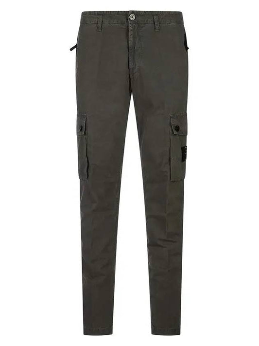 Wappen Patch Old Treatment Slim Fit Cargo Straight Pants Musk Green - STONE ISLAND - BALAAN 2