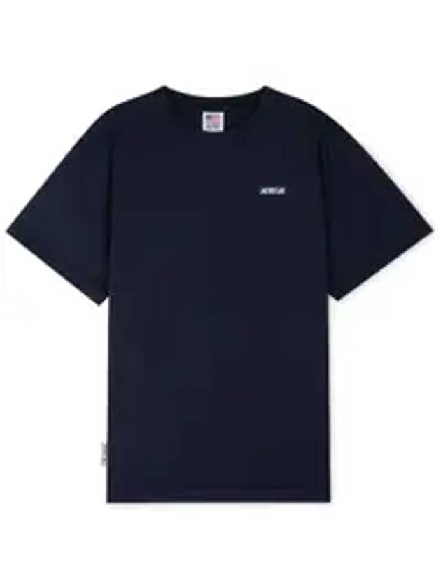 Iconic Logo Short Sleeve T-Shirt Navy - AUTRY - BALAAN 1