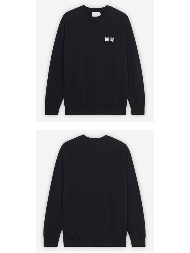 Monochrome Fox Head Patch Classic Sweatshirt Black - MAISON KITSUNE - BALAAN 5