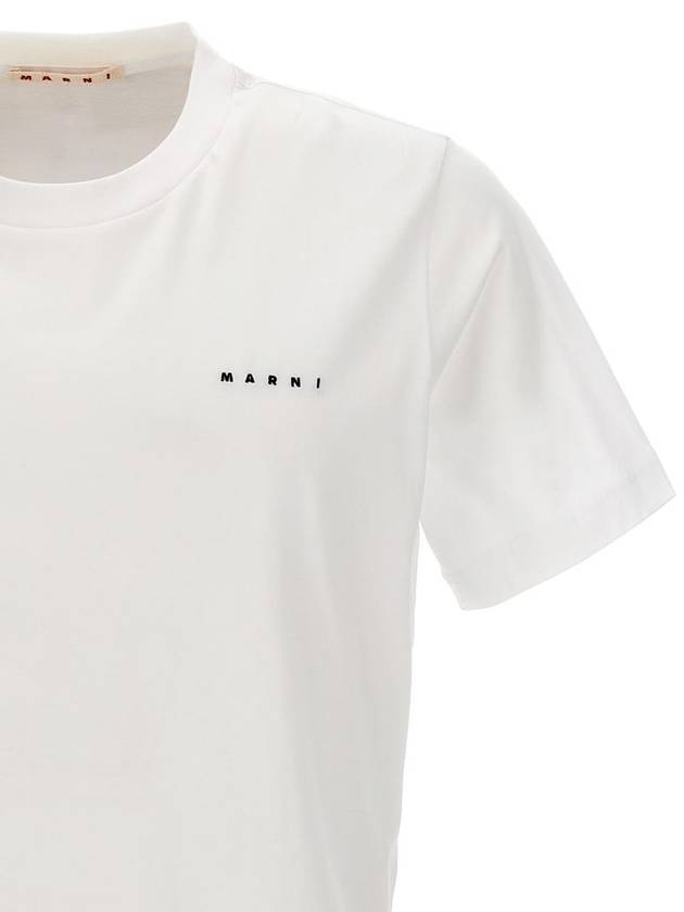 Logo Cotton Short Sleeve T-Shirt White - MARNI - BALAAN 4