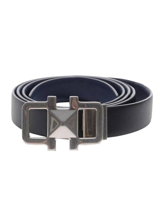 Men's Gancini Reversible Leather Belt Black - SALVATORE FERRAGAMO - BALAAN 1