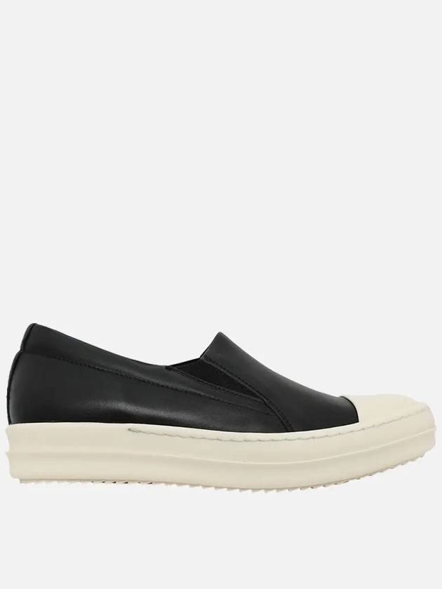 Women's Boat Leather Slip-Ons Black - RICK OWENS - BALAAN.