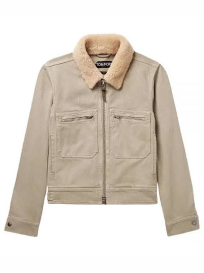 Bedford Code Zip-Up Jacket Beige - TOM FORD - BALAAN 2