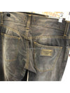 Men's Big Plate Black Dirty Crack Washing Jeans G374LP G8G94 - DOLCE&GABBANA - BALAAN 1