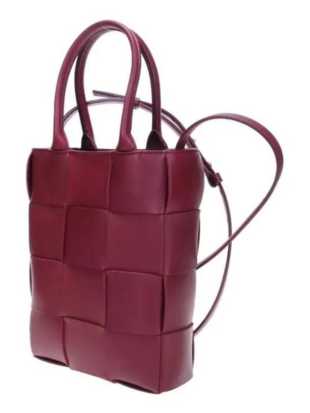 Cassette Intrecciato Mini Tote Bag Bordeaux - BOTTEGA VENETA - BALAAN 3