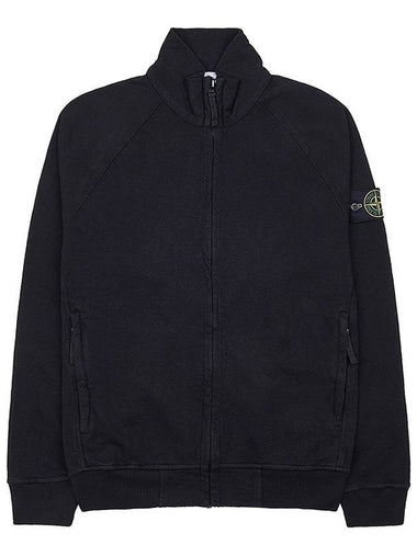 Garment Dyed OLD Treatment Zip Up Jacket Black - STONE ISLAND - BALAAN 1