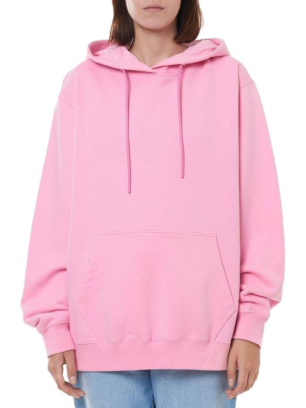 Maxi Logo Cotton Hoodie Pink - MSGM - BALAAN 3