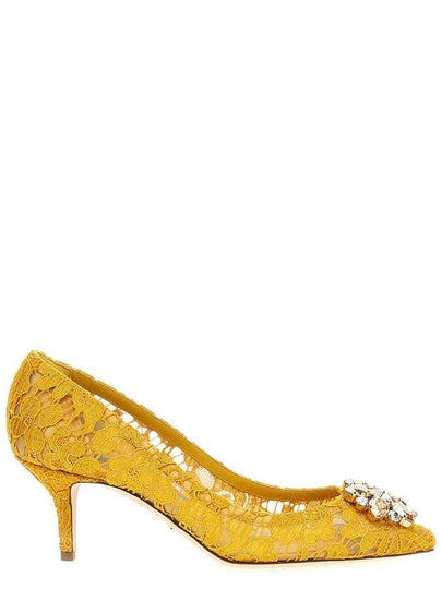 Brooch Lace Rainbow Pumps Heel Yellow - DOLCE&GABBANA - BALAAN 2