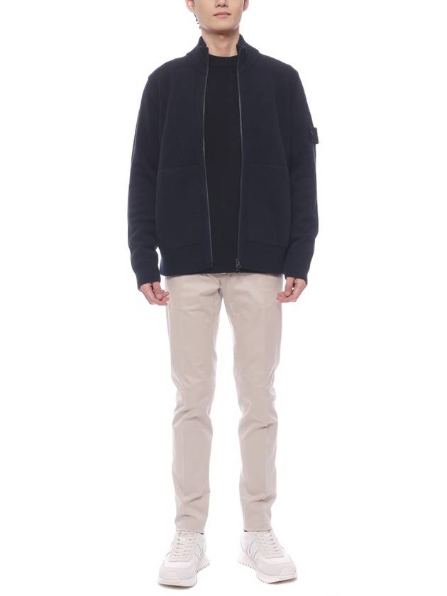 Compass Patch Cardigan Navy - STONE ISLAND - BALAAN 4