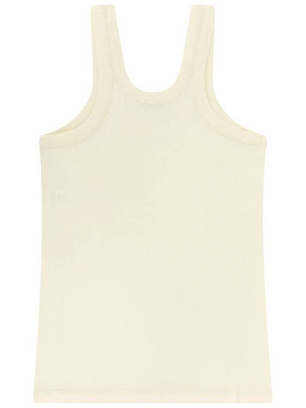 Ribbed Cotton Sleeveless Lemon Glaze - LEMAIRE - BALAAN 3