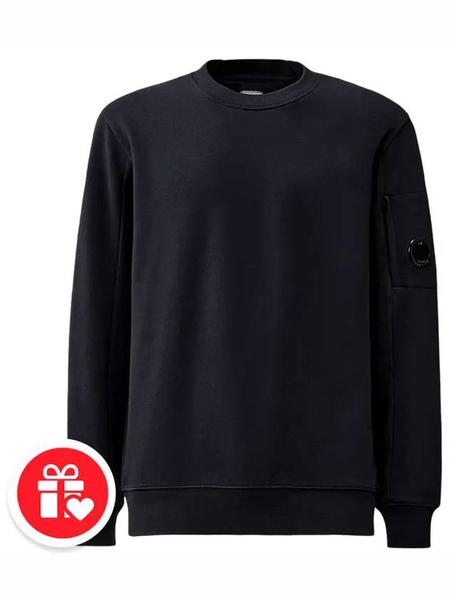 Diagonal Raised Fleece Lens Sweatshirt Navy - CP COMPANY - BALAAN 9