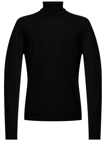 Wool Turtleneck Knit Top Black - EMPORIO ARMANI - BALAAN 1