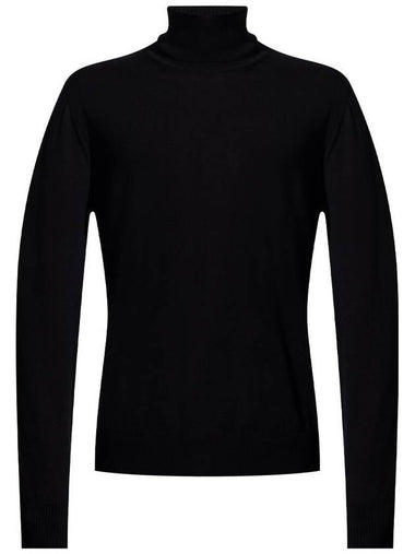 Wool Turtleneck Knit Top Black - EMPORIO ARMANI - BALAAN 1