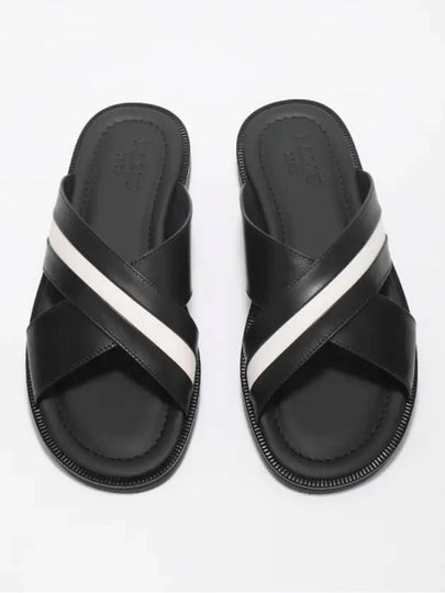 Jabil Stripe Detail Slippers 60266724044 F000 Black - BALLY - BALAAN 2