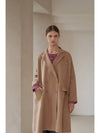 Overfit Double Button Handmade Wool CoatBeige - CAHIERS - BALAAN 9