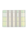 Check 4 Bar Leather Card Wallet Light Green - THOM BROWNE - BALAAN 4