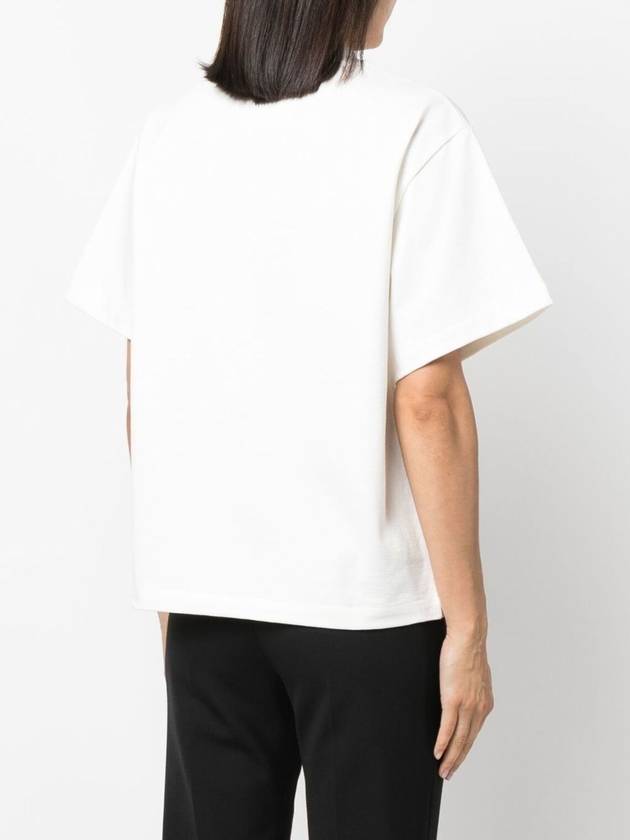 Logo Round Short Sleeve T-Shirt Natural - JIL SANDER - BALAAN 6