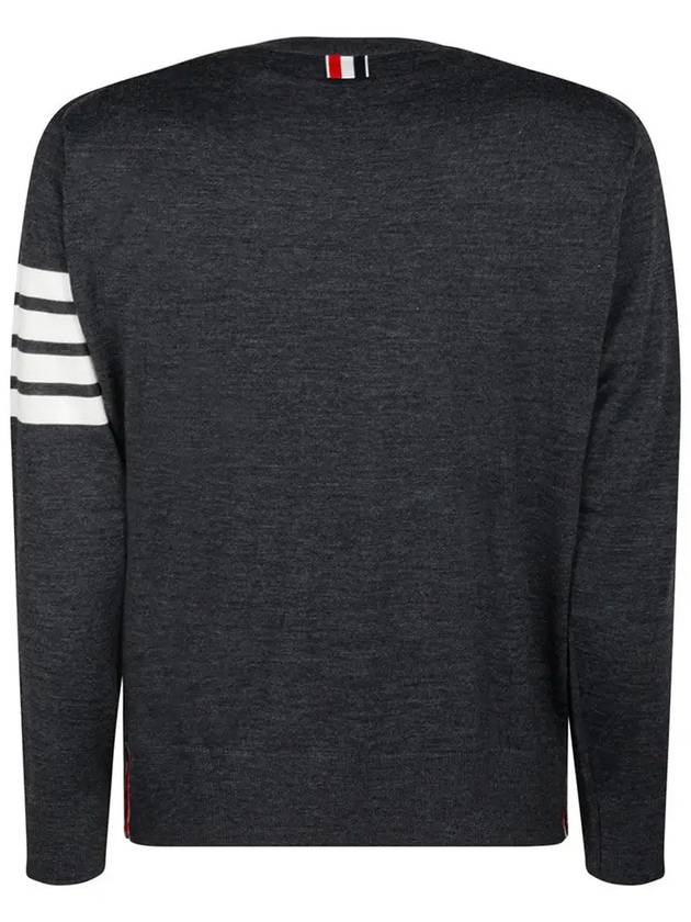 4 Bar Armband Classic Merino Wool Knit Top Dark Grey - THOM BROWNE - BALAAN 3