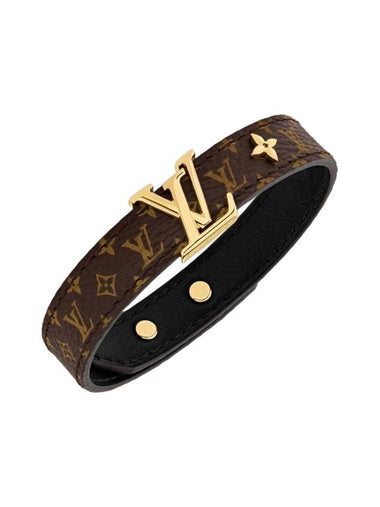 LV Iconic Monogram Canvas Bracelet Gold Brown - LOUIS VUITTON - BALAAN 1