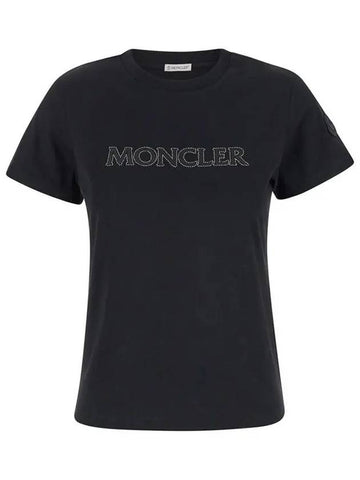 cubic logo t shirt black 8C000 21 89AIJ 999 - MONCLER - BALAAN 1