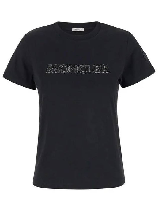 cubic logo t shirt black 8C000 21 89AIJ 999 - MONCLER - BALAAN 1