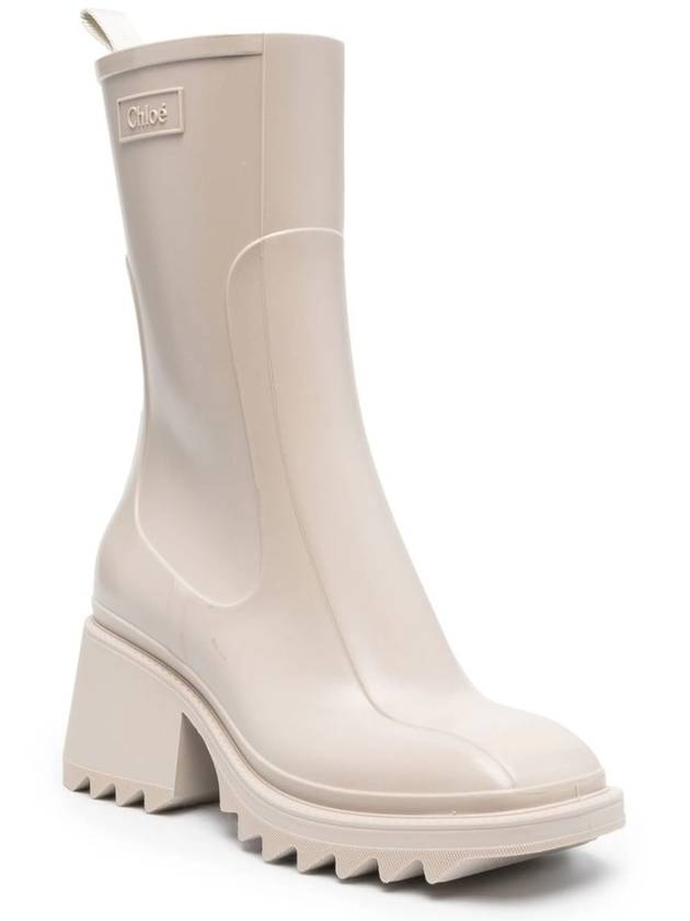 Betty Chunky Sole Rain Boots Beige - CHLOE - BALAAN 3