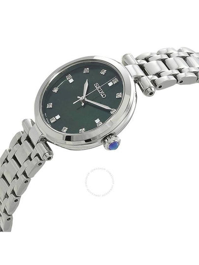 Seiko Quartz Diamond Green Dial Ladies Watch SRZ535P1 - SEIKO - BALAAN 2