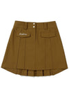 Pleated Cargo Skirt BROWN WOMAN - MALBON GOLF - BALAAN 1