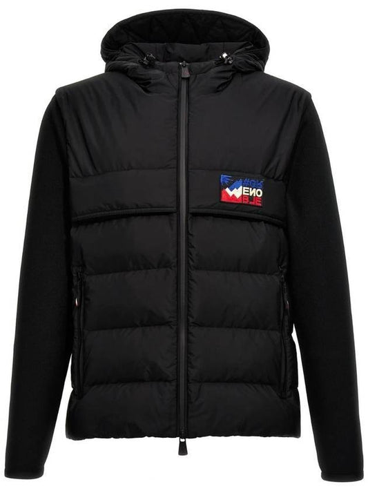 Padded Zip-Up Cardigan Black - MONCLER - BALAAN 1