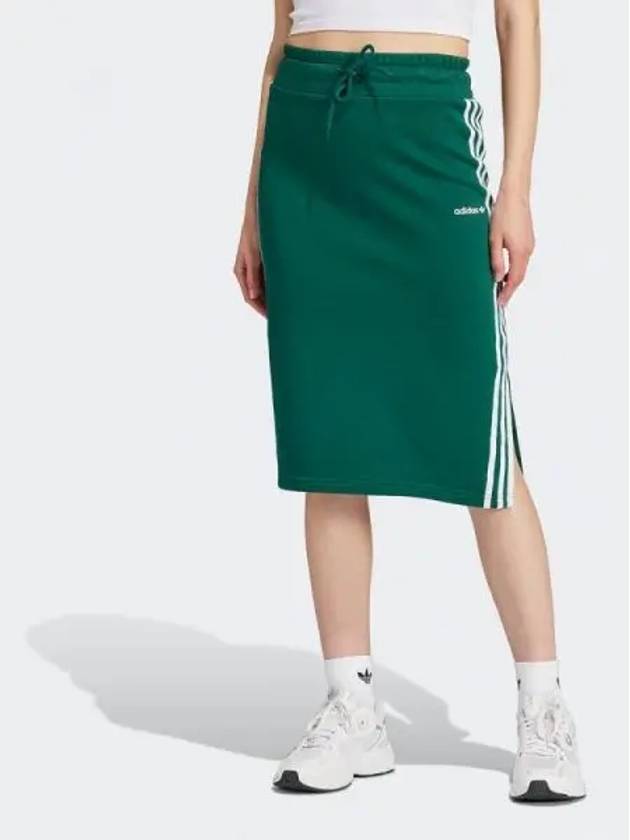 3 Striped Skirt CGREEN - ADIDAS - BALAAN 1