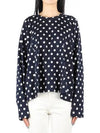 Polka Dot Long Sleeve T-Shirt Navy - COMME DES GARCONS - BALAAN 2