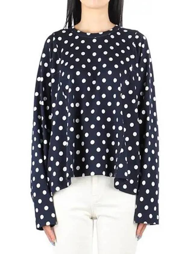 Polka Dot Long Sleeve T-Shirt Navy - COMME DES GARCONS - BALAAN 2