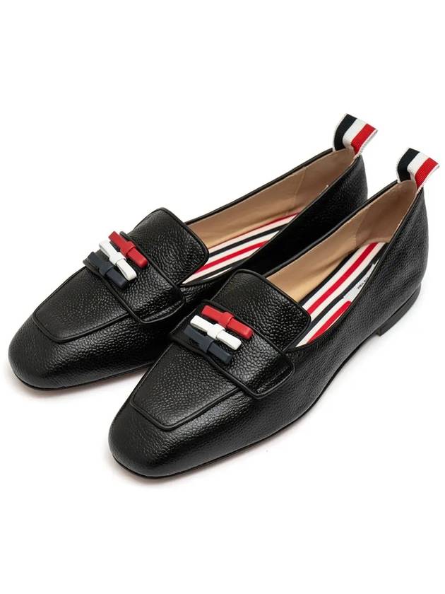 Women's 3 Bow Loafer Black - THOM BROWNE - BALAAN.