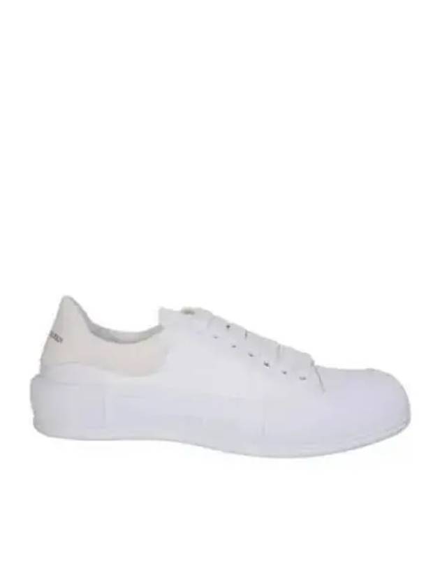 Deck Lace-up Plimsoll Low-top Sneakers White - ALEXANDER MCQUEEN - BALAAN 2