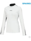 Black and White Long Sleeve High Neck Half Neck T-Shirt SN1LTS003 - SPARKS - BALAAN 1