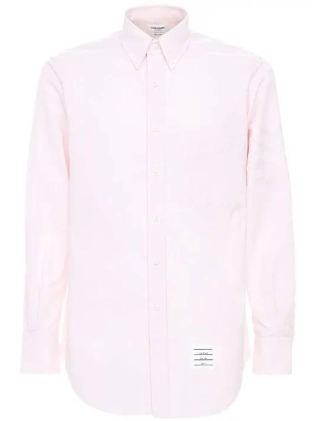 4-Bar Striped Cotton Oxford Long Sleeve Shirt Light Pink - THOM BROWNE - BALAAN 2