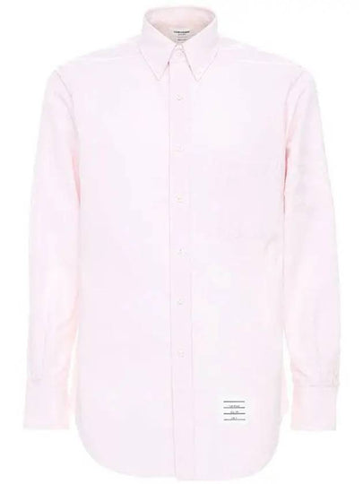 4-Bar Striped Cotton Oxford Long Sleeve Shirt Light Pink - THOM BROWNE - BALAAN 2