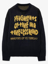 Timeless jacquard lettering knit navy yellow - BLONDNINE - BALAAN 6