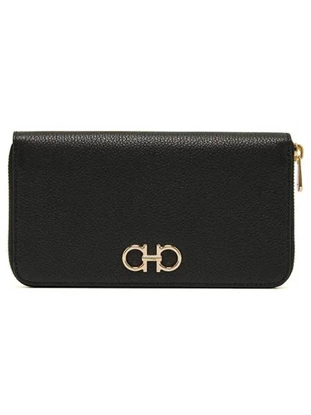 Gancini Continental Long Wallet Nero - SALVATORE FERRAGAMO - BALAAN 4