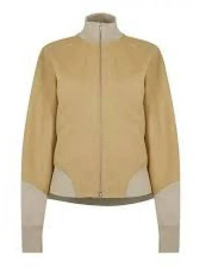 Women's Melange Compact Jersey Wool Zip-Up Jacket Yellow - JIL SANDER - BALAAN 2