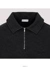 Logo Half Zip-up Oversized Long Sleeve Polo Shirt Black - DIOR - BALAAN 3