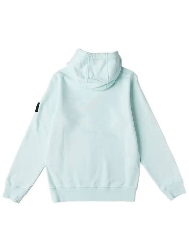 Wappen Patch Brushed Cotton Fleece Hoodie Light Green - STONE ISLAND - BALAAN 4