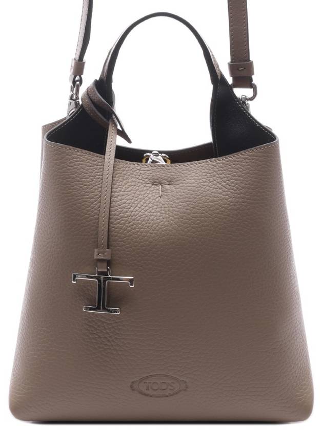 Leather Mini Tote Bag Brown - TOD'S - BALAAN 2