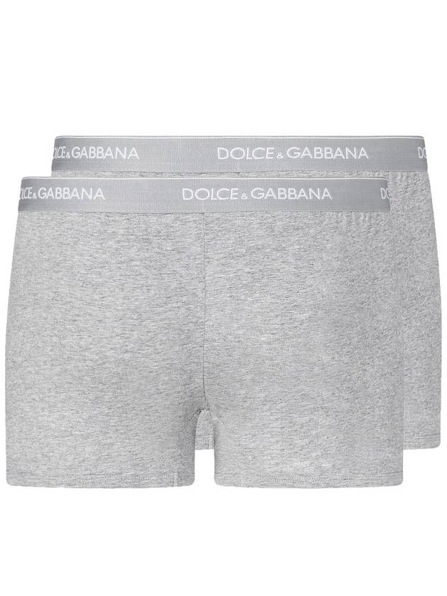 Men's Logo Cotton Briefs 2 Pack Melange Gray - DOLCE&GABBANA - BALAAN 5