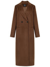 Mars double button lip pocket back slit long coat brown MARS03BR - RAMUSTUDIO - BALAAN 2