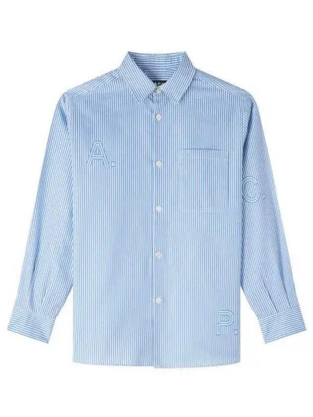 Sela Stripe Shirt Blue - A.P.C. - BALAAN 2