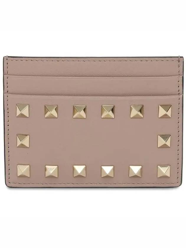 Garavani ROCKSTUD Rockstud leather cardholder - VALENTINO - BALAAN 1